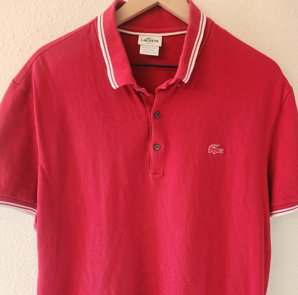 LACOSTE Rubber Crocodile Polo Mens Sz 8 - Picture 1 of 6